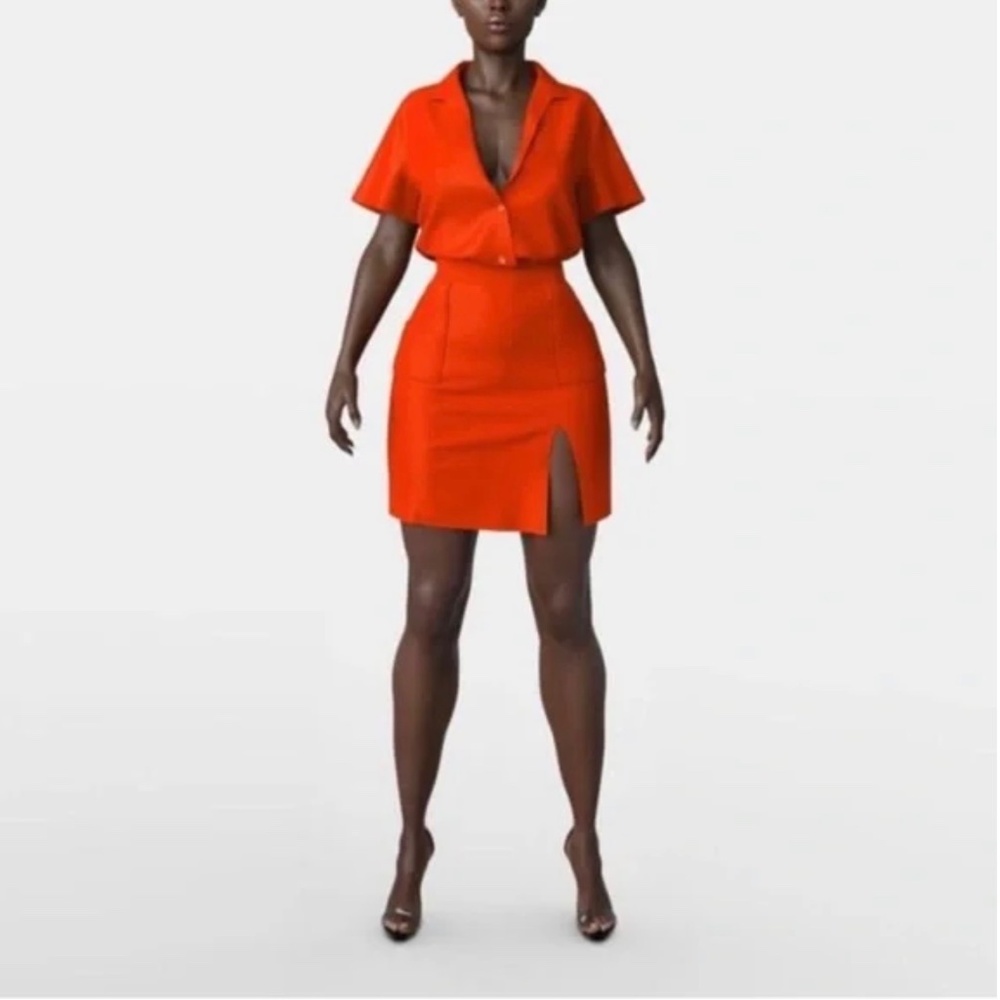 Hanifa Robyn Set Coral Red XL